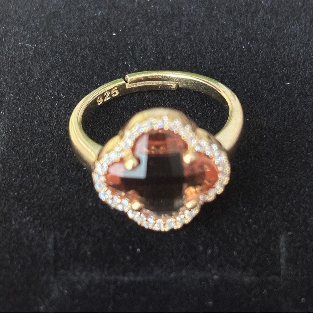 925 Sterling Silver Turkish Zultanite Ring Jewelry for Women, NEW, Gold Plated - Picture 4 of 5